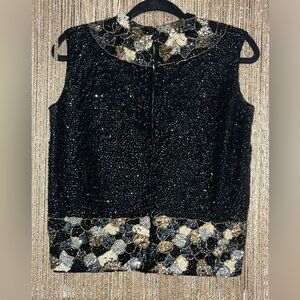 Vintage Sequined/Beaded Hong Kong Top